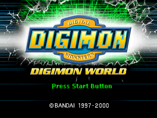 Digimon World title screen for Playstation